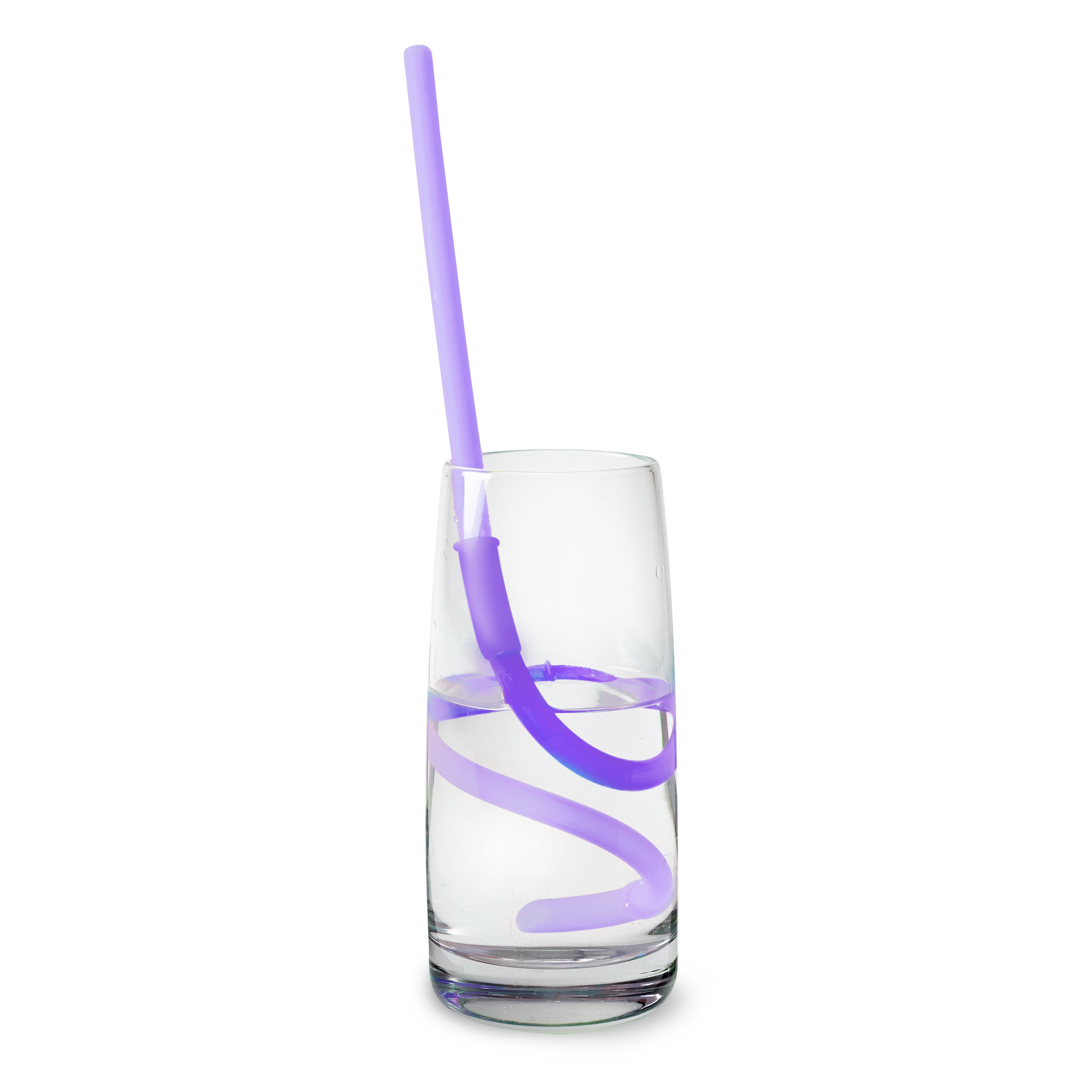 GoSili silicone straw in a glass of water
