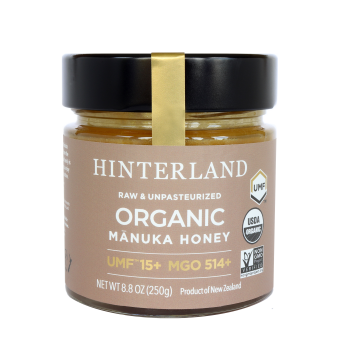 Hinterland USDA certified organic Manuka Honey-High Res Brown UMF 15+